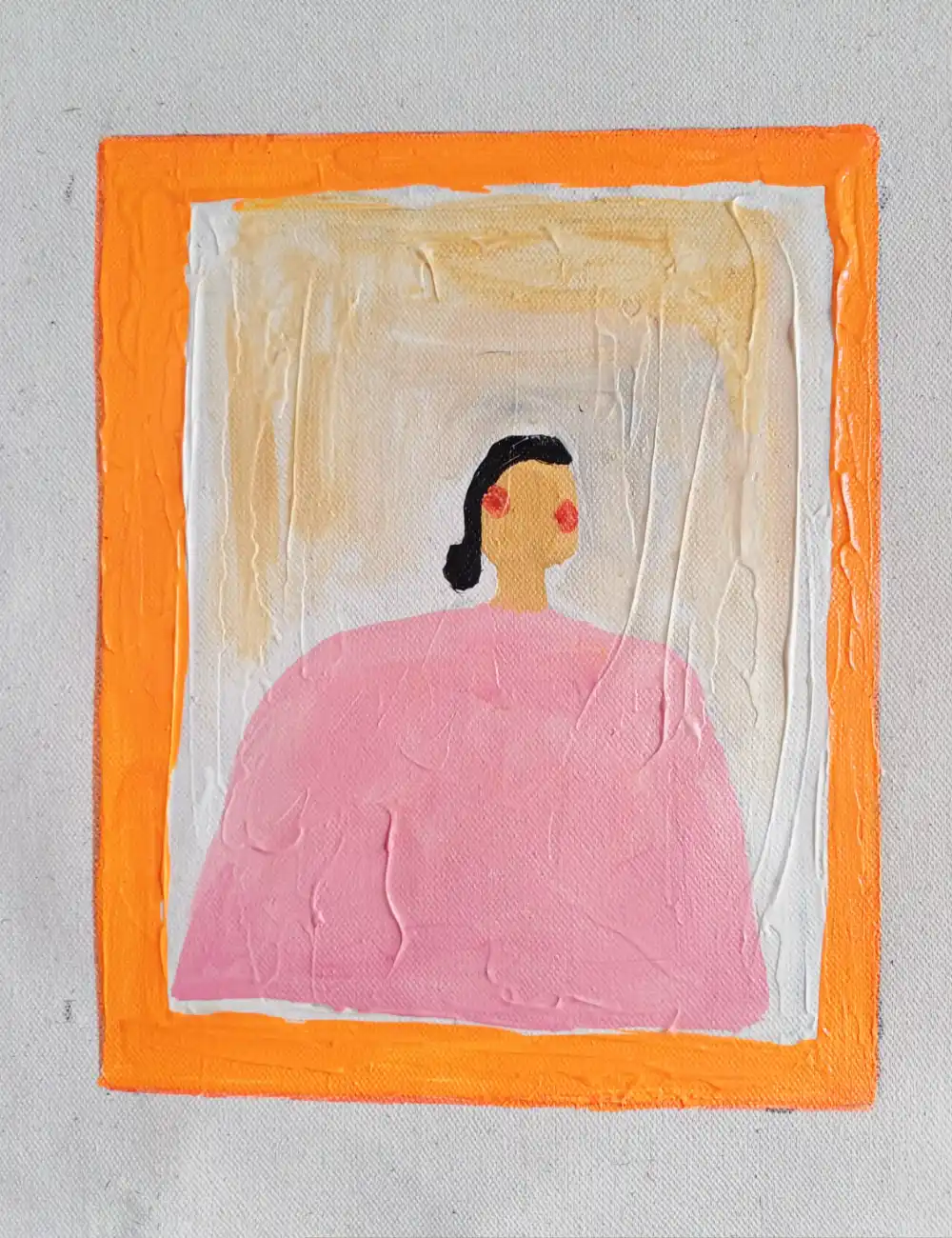 Abstract decorative painting of a woman