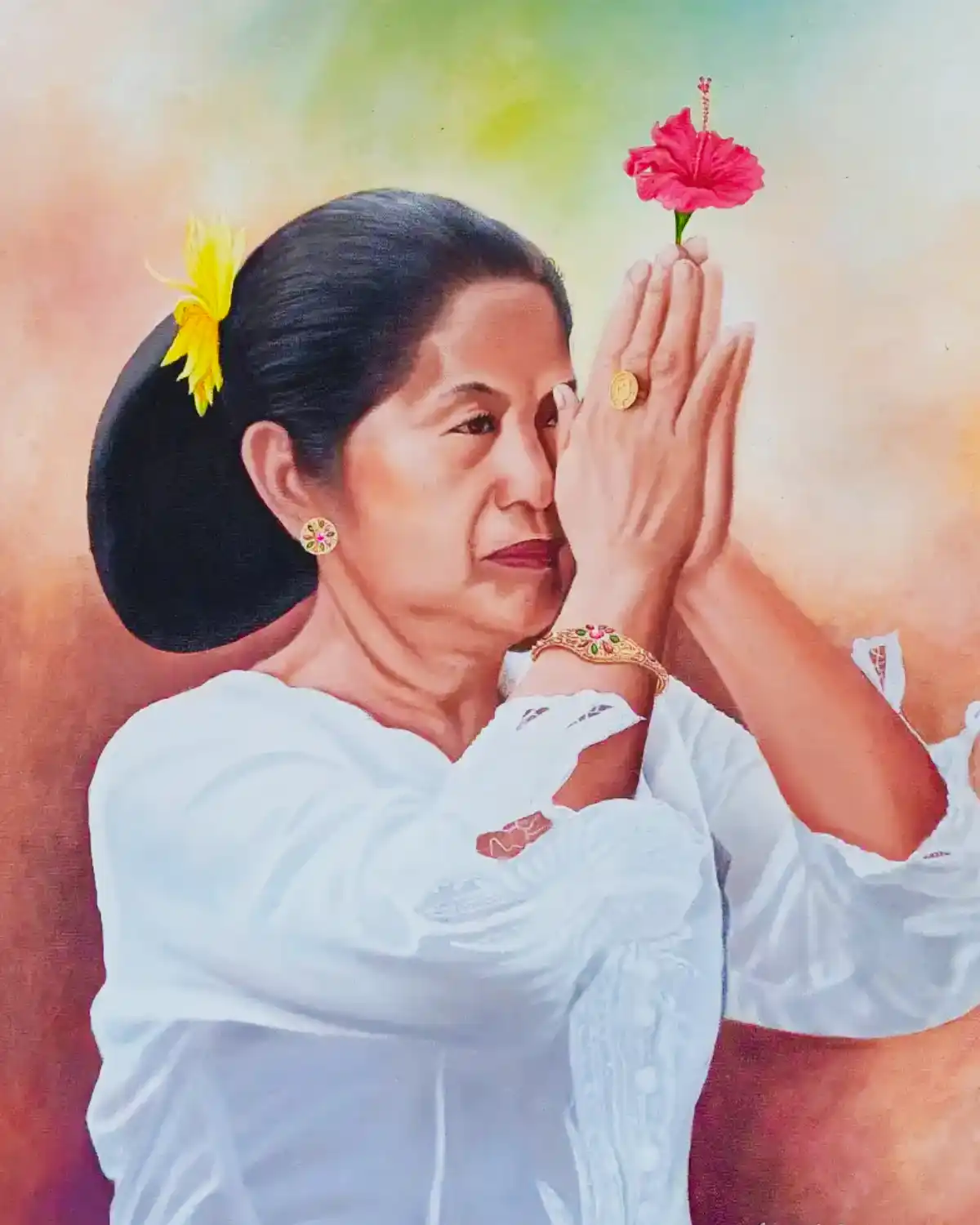 Large contemporary portrait commissioned in Bali