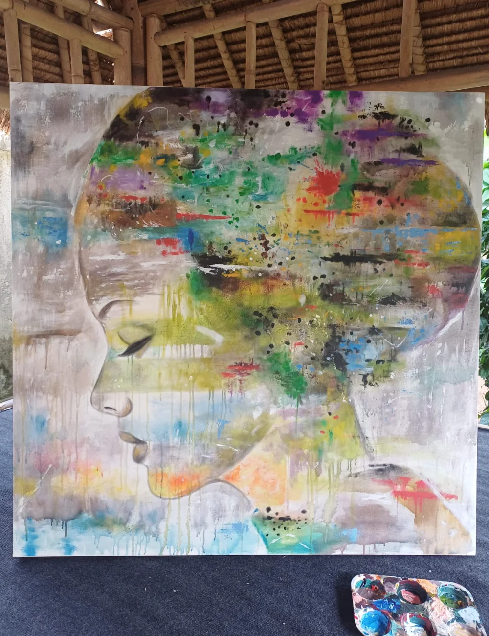 Finished painting display at Mayon Art Studio