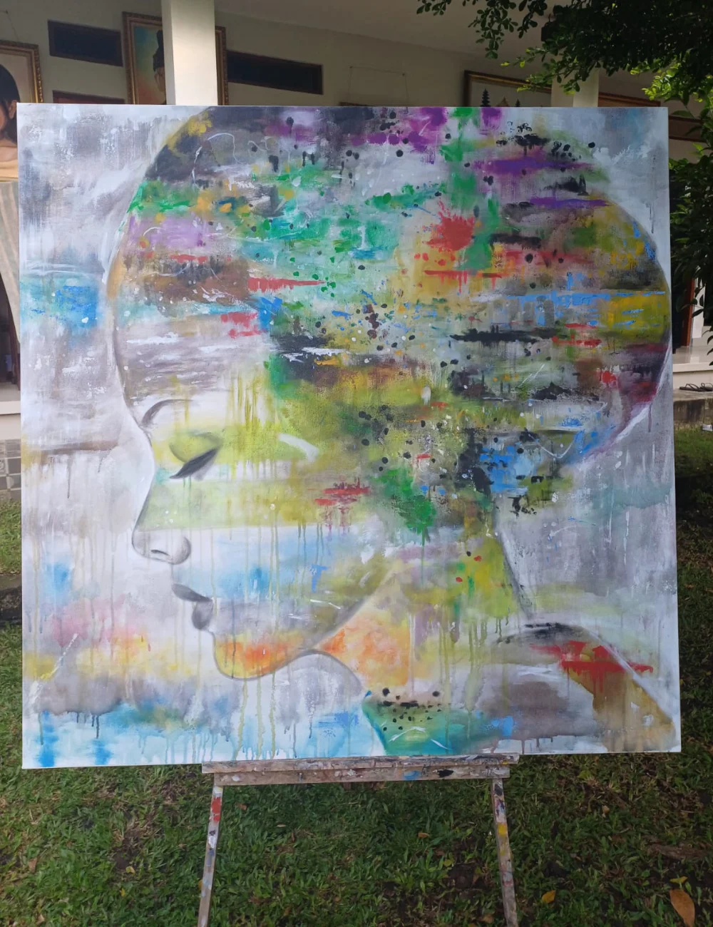 Finished painting display at Mayon Art Studio
